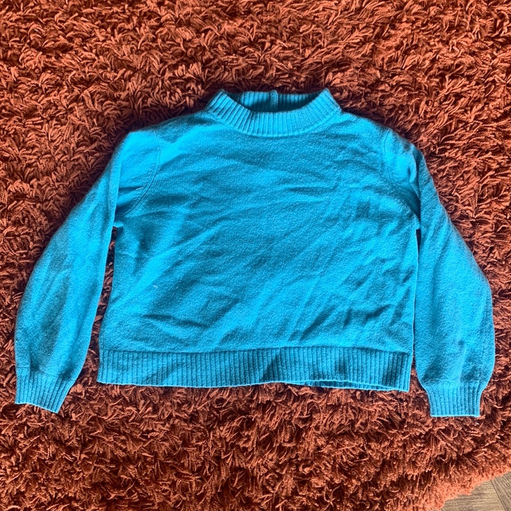 Cropped Mock Turtle Neck Sweater
